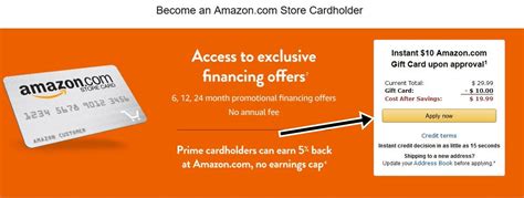 Visit www.amazon.com/storecard To Apply for Amazon.com Store Card & Get a $10 Gift Card Free ...