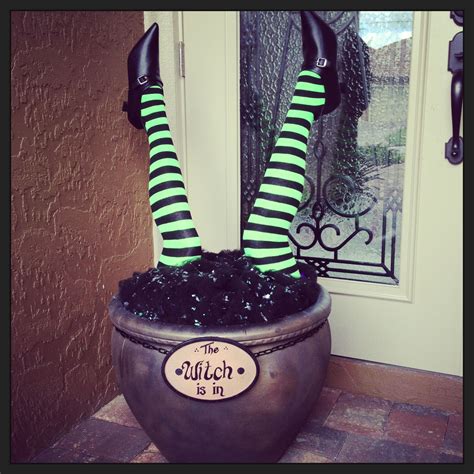Decorate your yard with outdoor halloween decorations at the lowest price guaranteed. My witch legs cauldron :) in 2019 | Witch legs, Scary ...