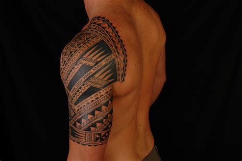 Shane Tattoos Polynesian Half Sleeve On Codie