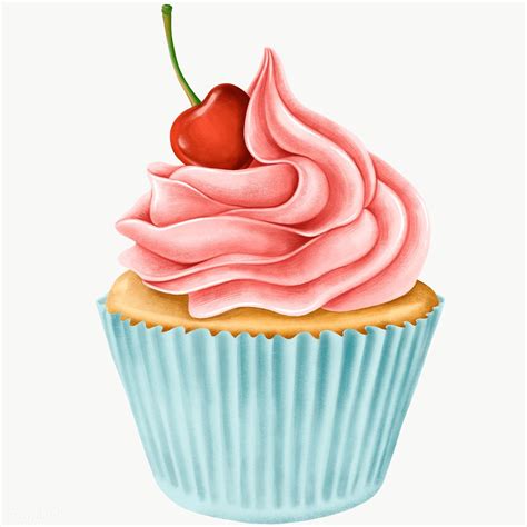 Hand Drawn Cherry Cupcake Transparent Png Free Image By
