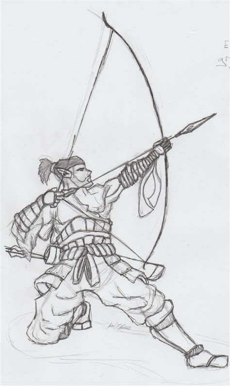 Rf Elven Samurai Archer For Uchared945 Rcharacterdrawing