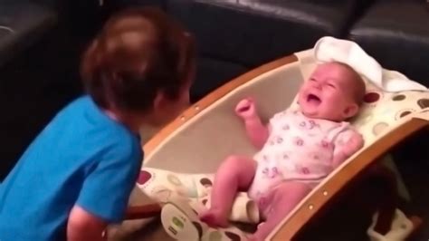 Try Not To Laugh Funny Babies Laughing Hysterically At Brother