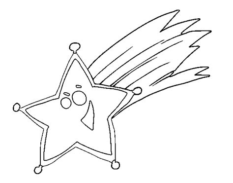 Quais são os riscos de uma estrela? Desenho de Estrela cadente para Colorir - Colorir.com