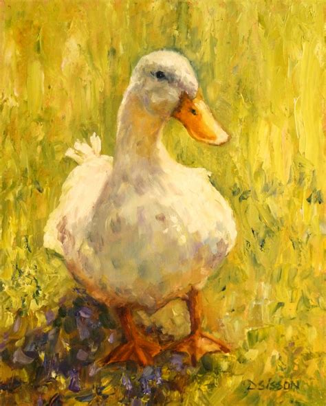 Daily Painting Projects Sunny Side Duck Oil Painting Farm Animal