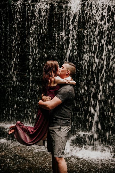 Pin By Delaney Starr On Lets Makeout Under A Waterfall Engagement