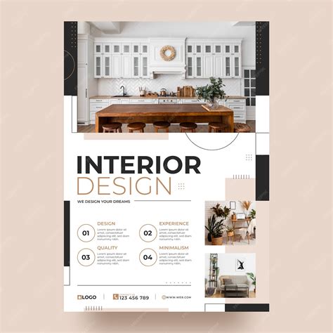 Free Vector Flat Interior Design And Home Decor Poster Template
