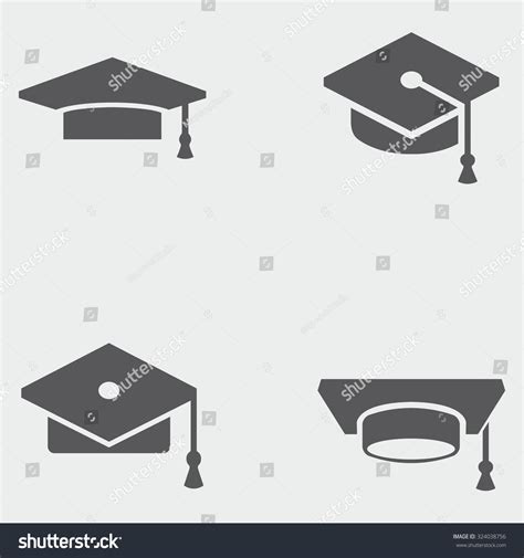 Graduation Cap Icons Stock Vector Royalty Free 324038756 Shutterstock