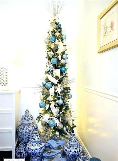 40 Pencil Slim Christmas Tree Decorating Ideas