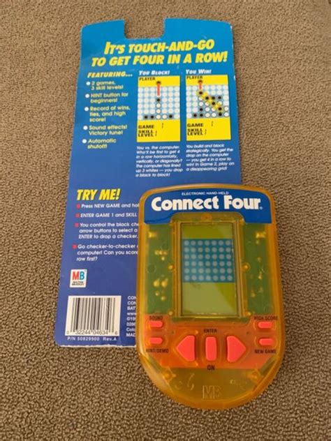 Vintage 1999 Connect Four Electronic Hand Held Game Hasbro Milton