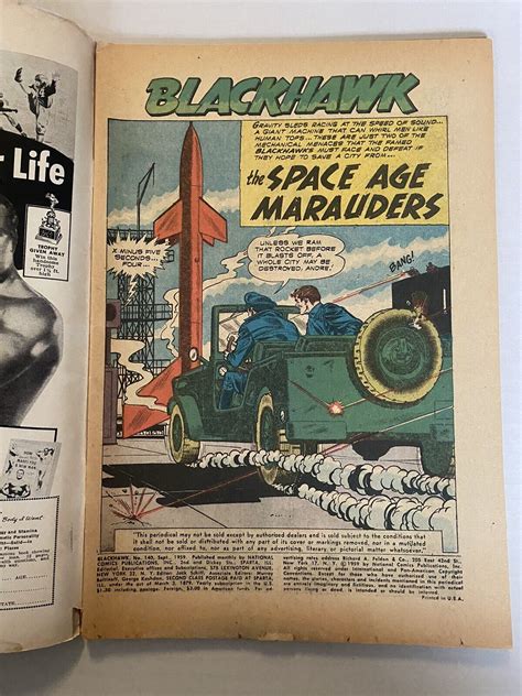 Blackhawk 140 Dc Comics Sept 1959 Silver Age 10c War Comic Lady