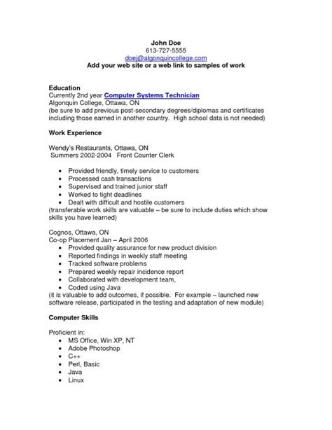 computer technician resume objectives resume sample resume
