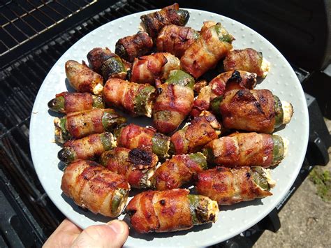 Bacon Wrapped Jalapeno Poppers Smoking