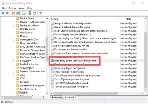 How To Disable Fast User Switching In Windows 10 Group Policy