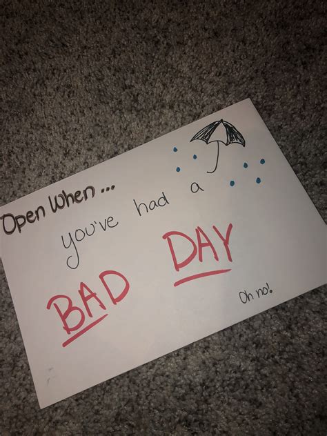 Open When Youve Had A Bad Day Open When Letters For Boyfriend Open