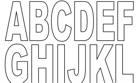 Best Images Of Printable Alphabet Block Letter Large Size Large Printable Letter Stencils