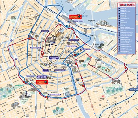 Hop On Hop Off Bus Amsterdam Route Map