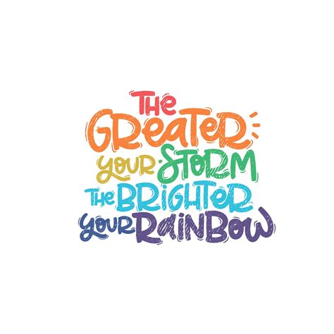 premium vector vector handdrawn illustration lettering phrases the greater your storm the