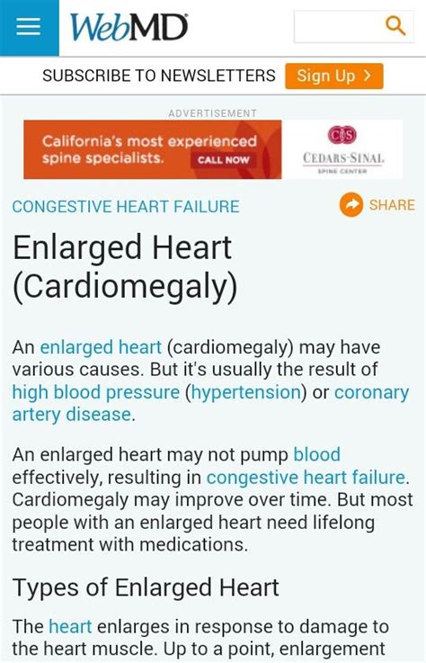 What Is An Enlarged Heart Cardiomegaly Enlarged Heart Heart