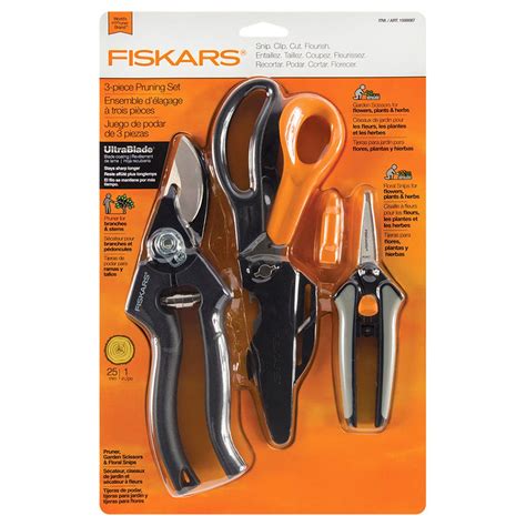 Bestseller #2 best fiskars gardening tool sets. Fiskars 3 Piece Pruning Tool Set - Pro Pruner + Garden ...