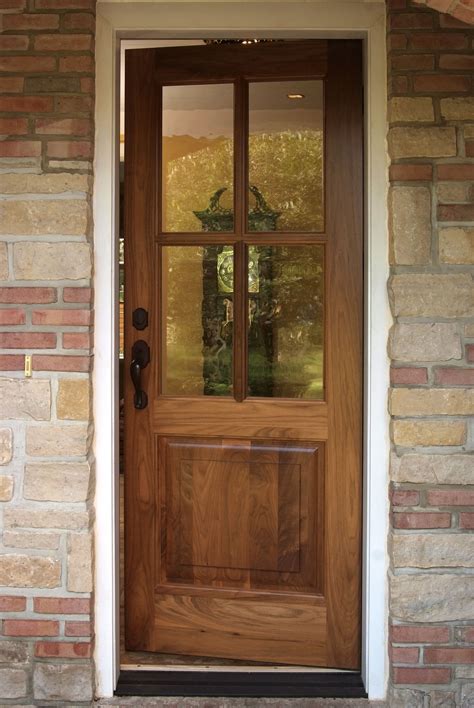 Custom Walnut 4 Litesingle Raised Panel Exterior Entry Door