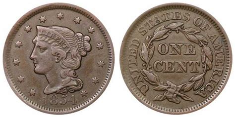 You can't buy or sell braided hair large cent united states coins for the prices listed in this website unless they're in the same grading company holder, same grade, variety and condition. 1854 Braided Hair Liberty Head Large Cent Early Copper ...