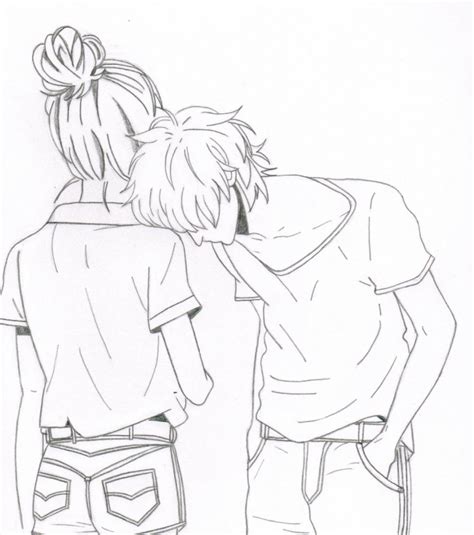 Anime Cute Couple Easy Drawings Cute Emo Couple By Xjammydodgerx On