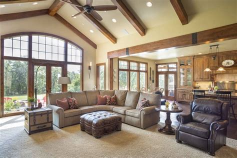 Craftsman House Plan With Bedrooms A Vaulted Great Room Plan