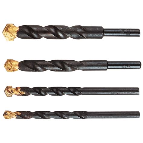Carbide Tip Masonry Drill Bit Set 4 Pc 53004 Klein Tools For