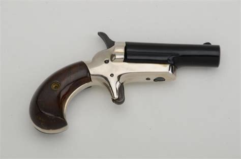 Colt New Model Single Shot Derringer 22 Short Cal 2 12” Barrel Blue And Nickel Finish Wood