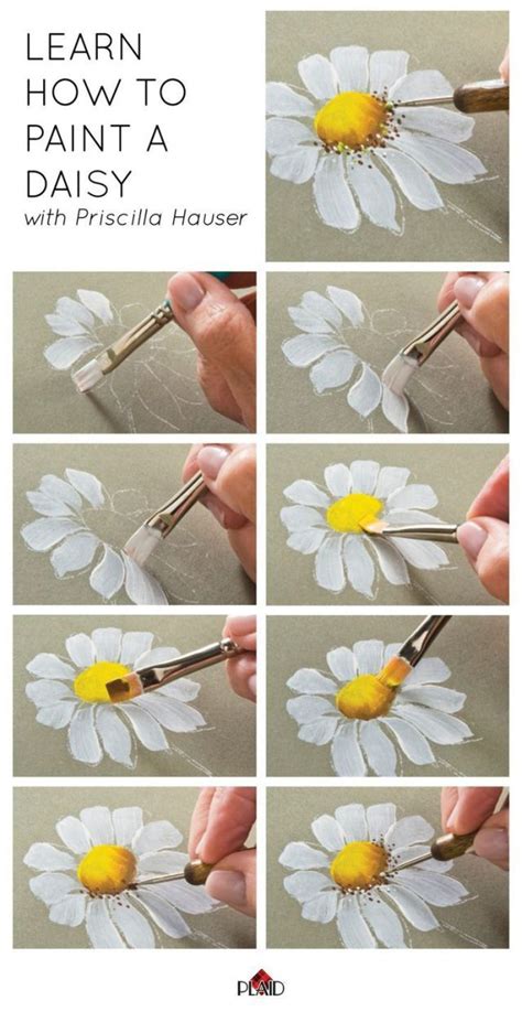 How To Paint Daisies With Pirscilla Houser Step By Step Instructions