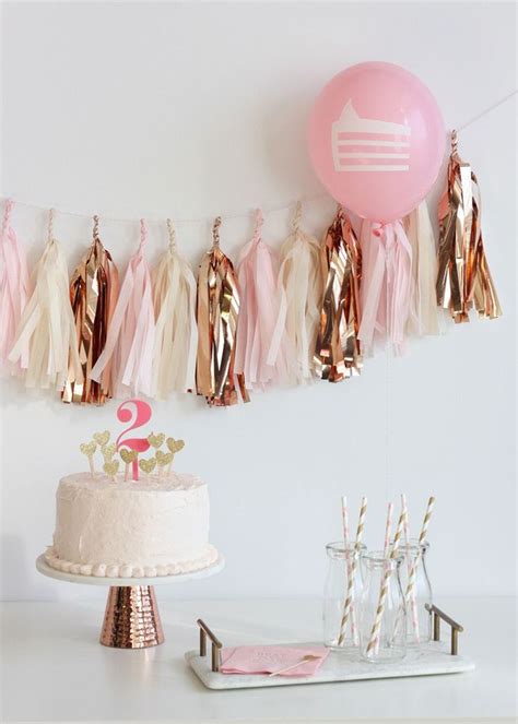 See more ideas about happy birthday 18th, 18th birthday party, rose gold party. Rose Gold Fringe Tassel Garland Kit | Gold birthday party ...