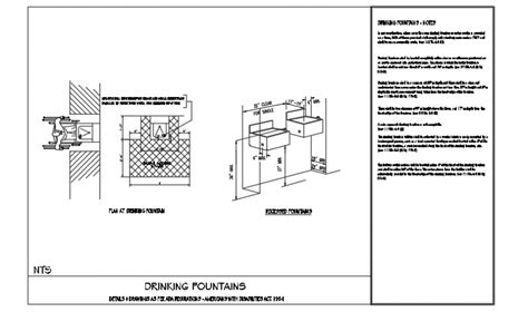 Drinking Fountains Plan And Section Design Drawing Cadbull