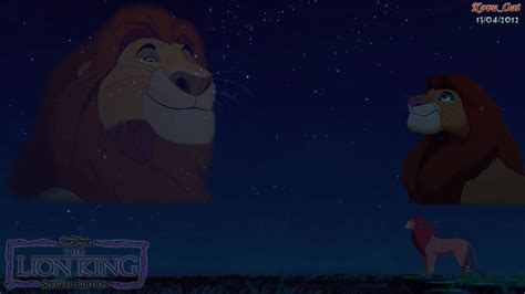 The Lion King Mufasa And Simba Love Night Sky Wallpaper Hd Simba