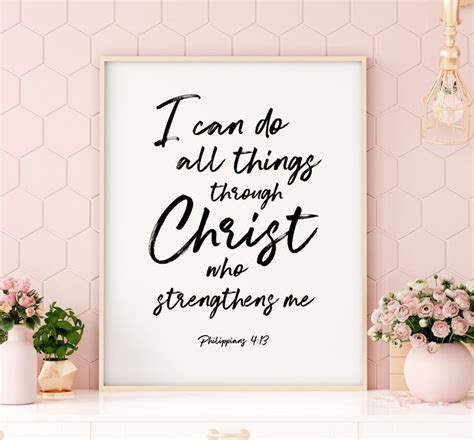 I Can Do All Things Through Christ Printable Art Philippians 4 13