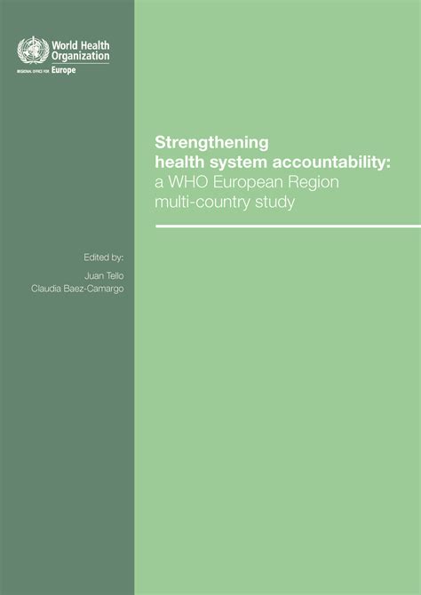 Strengthening Health System Accountability A Who European Region Multi