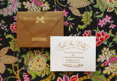 Diy Tutorial Gold Embossed Save The Dates