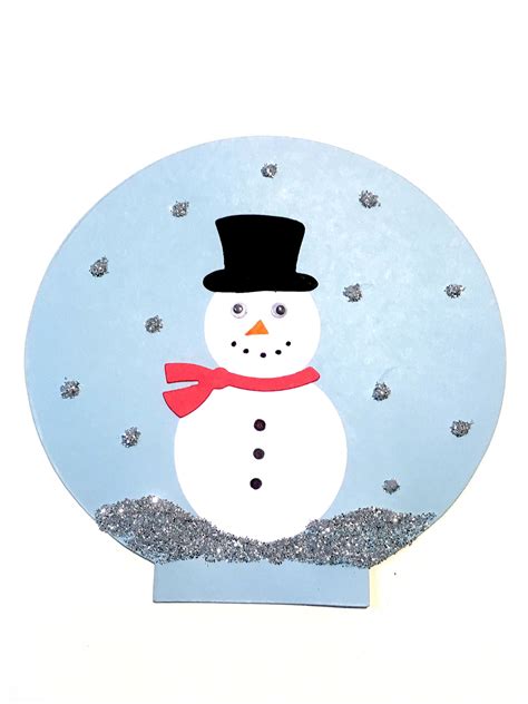 Snow Globe Craft For Children Winter Holiday Crafts Snowman Craft For