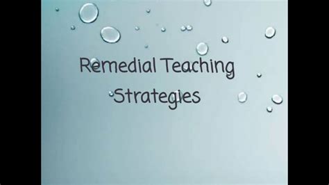 Elec 1 Remedial Instruction In English Remedial Teaching Strategies