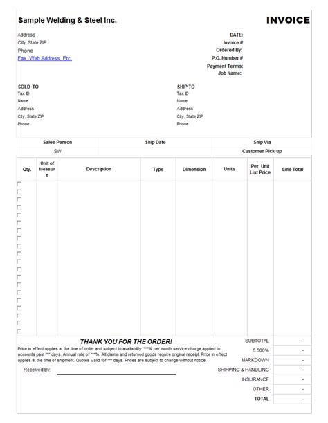 Trucking Invoice Template — Db