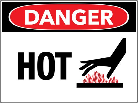 Danger Hot Wall Sign Phs Safety