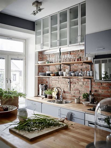 Some interiors that are updated or renovated have accent walls that are part of the original home, just like brick walls. 20 Minimalist Kitchens With Exposed Brick Walls | Home ...