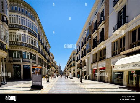 Calle Marqués De Larios Malaga Spain A Long Pedestrianized Street
