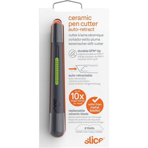 Slice 13 In Auto Retracting Blade Ceramic Pen Cutter Sli10512 The