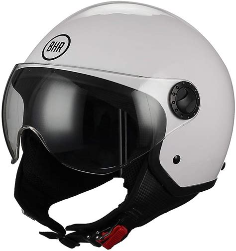 Demi Jet Motorcycle Helmet Domed Visor Bhr 801 White For Sale Online