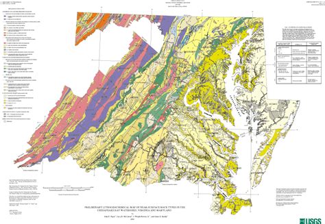 Preliminary Lithogeochemical Map Showing Near Surface Rock Types In The