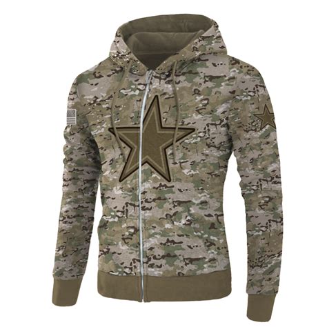Dallas Cowboys Camo Style All Over Print Hoodie