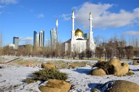 A City View In Astana Kazakhstan In Winter Editorial Photo Image Of