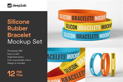 silicone bracelet mockup wristband creative photoshop templates creative market