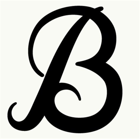 The Letter B In Cursive