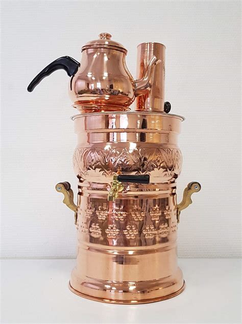Buy Copper Turkish Samovar With Copper Teapot Tea Maker Kettle Pot
